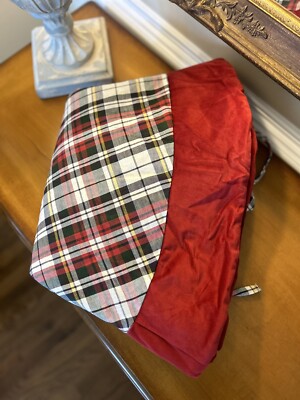 Pottery Barn Denver Plaid Tree Skirt Mono “The Watsons” NWOT OB | eBay