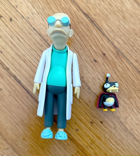 Toynami Futurama Professor Hubert Farnsworth & Nibbler, Amy and Hermes Figures - Picture 4 of 5