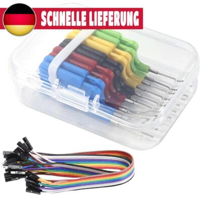 10pcs/set SDK08 Test Clips with Jumper Wires SMD Gripper 40V Micro IC Clamp 2A