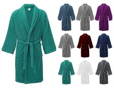 Luxury 100% Soft Cotton Unisex Terry Toweling Shawl Collar Bathrobe DressingGown