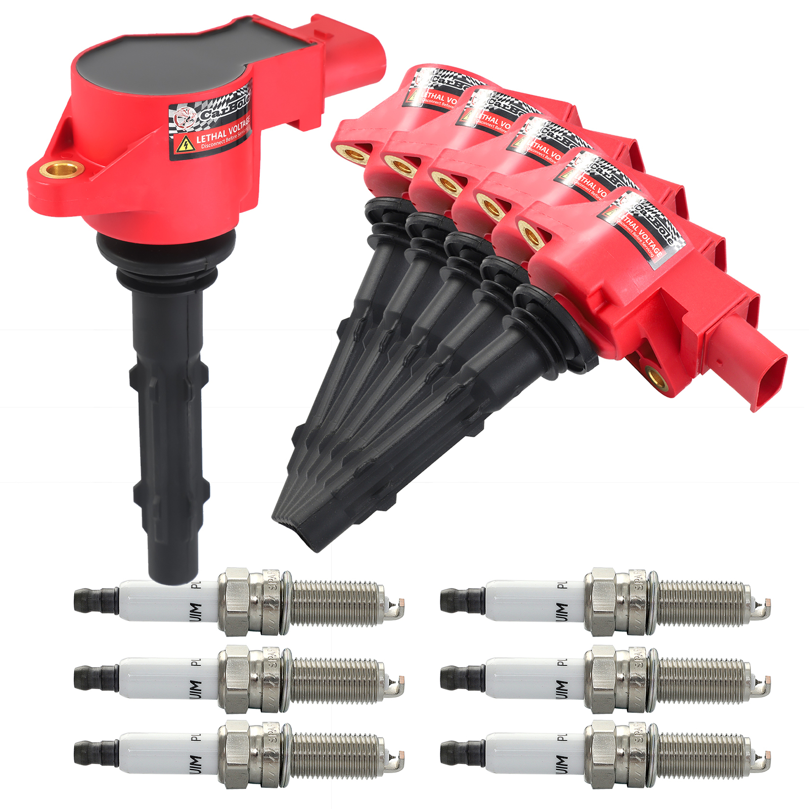 6X Ignition Coils and Spark Plugs For Mercedes-Benz E350 C300 GL450 ...