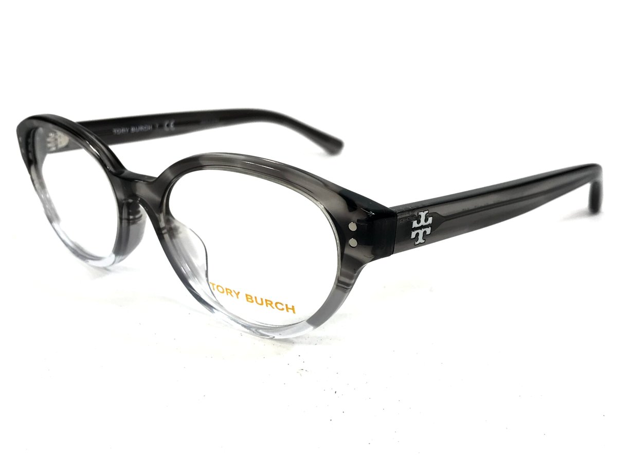 Tory Burch Eyeglasses Eye Glasses Frames TY2105u 1785 51-17-140 Tory Burch Eyeglasses Frames TY2105U 1785 Gray Clear Oval  main image 2