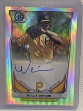 WILLY GARCIA  PIRATES RC AUTO  2014 BOWMAN CHROME #BCAP-WG  REFRACTOR /500