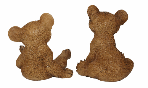 Figura Decorativa Animal Niño Osos 2er Kit Colección Castagna De Resin H 21-22cm - Imagen 2 de 6