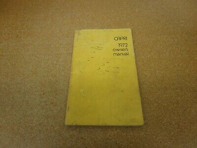 ORIGINAL 1972 72 Mercury Capri car owners manual guide literature book | eBay