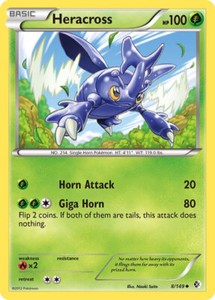 Heracross 008/149 Uncommon Boundaries Crossed Pokemon Card LP