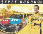 2016 KYLE BUSCH "M&M'S TOYOTA CAMRY" #18 NASCAR SPRINT CUP POSTCARD