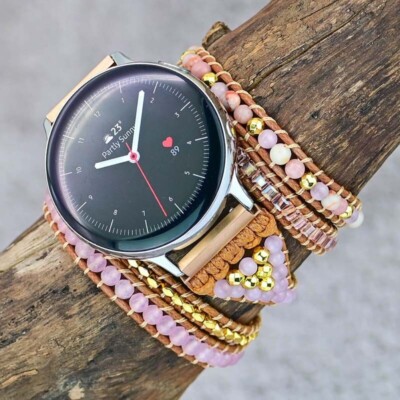 NEW Boho Beaded Samsung Galaxy Watch Band Amazon.com: VISOOM Beaded Boho Bracelet Compatible for  main image 4