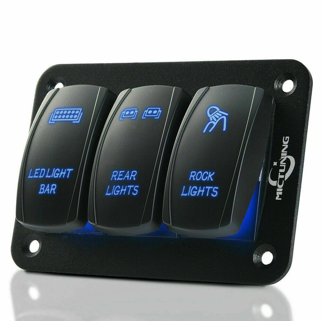 3x 5pin Rocker Switch Panel Kit Car Button for Ford Truck GMC UTV ATV ...