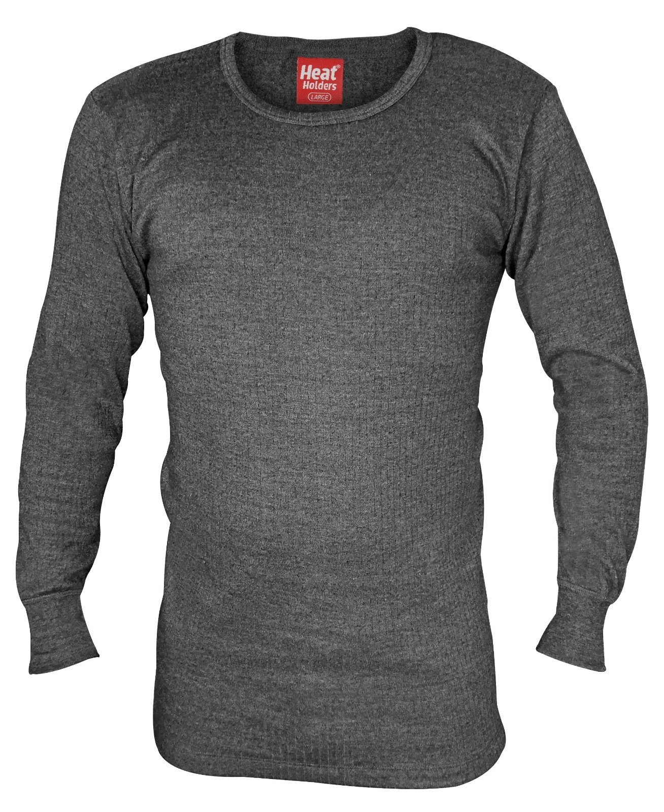 Mens Genuine Heat Holders Thermal Long Sleeved Vest Top Charcoal Grey all sizes