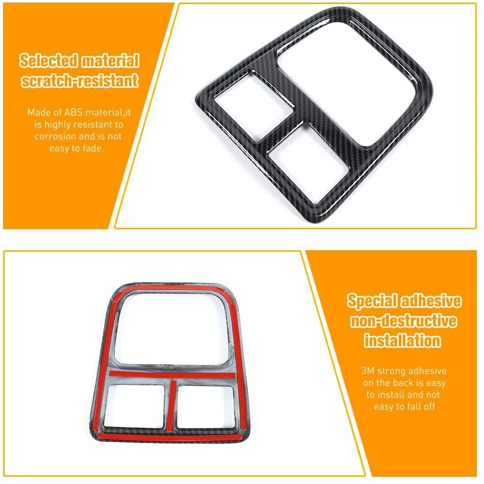 Aazon.co: YOUTOOCAR Carbon Fiber Style Car Interior Rear Air Condition Vent Outlet Carbon