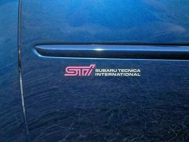 NEW Genuine OEM Subaru STi Door Decal Set 