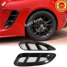 for Porsche 718 Boxster Cayman 2016-18 Side Air Intake Cover Vents 2X dry Carbon