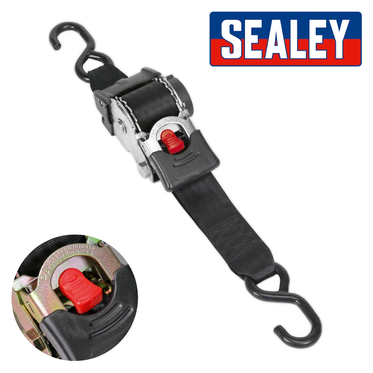 Auto retractable 2024 ratchet tie down