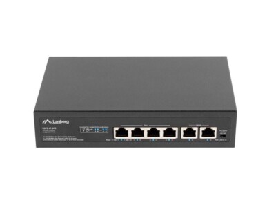 5901969428797 Lanberg Switch PoE+ Rack 10''/19''  RSFE-4P-2FE-60 Lanberg