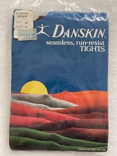 Vintage Danskin Seamless Run Resist Tights Size A Velvet Brown