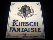 ancienne étiquette lithographie kirsch fantaisie chromo litho palyart paris