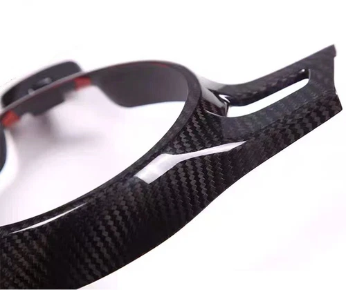 For 911 981 Boxster Cayman Cayenne Real Carbon Fiber Car Steering Wheel Trim - Picture 5 of 6