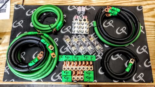 1/0 AWG GAUGE OFHC AMP WIRING KIT COMPLETE STAGE 2 GP CAR AUDIO GREEN BLACK - Picture 1 of 7