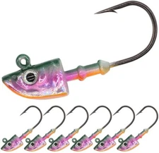5 PK Painted Jig Heads 1/2oz & 1oz Swimbait Jig Heads 3D Eyes FAST USA SHIP