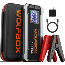 WOLFBOX Portable Car Jump Starter Booster Power Bank Car Battery Charger 4000A