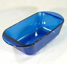 Anchor Hocking Ovenware 5" x 9" Loaf Pan Baking Dish Cobalt Blue