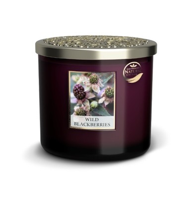 Bougie parfumée ellipse 2 mèches 220g-40h senteur Amour - Heart & Home