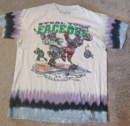 Vintage 1994 Grateful Dead Steal Your Face Off Liquid Blue Hockey T-Shirt Sz XXL