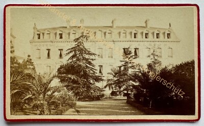 orig. CDV Foto Hotel Gray D albion Cannes um 1870
