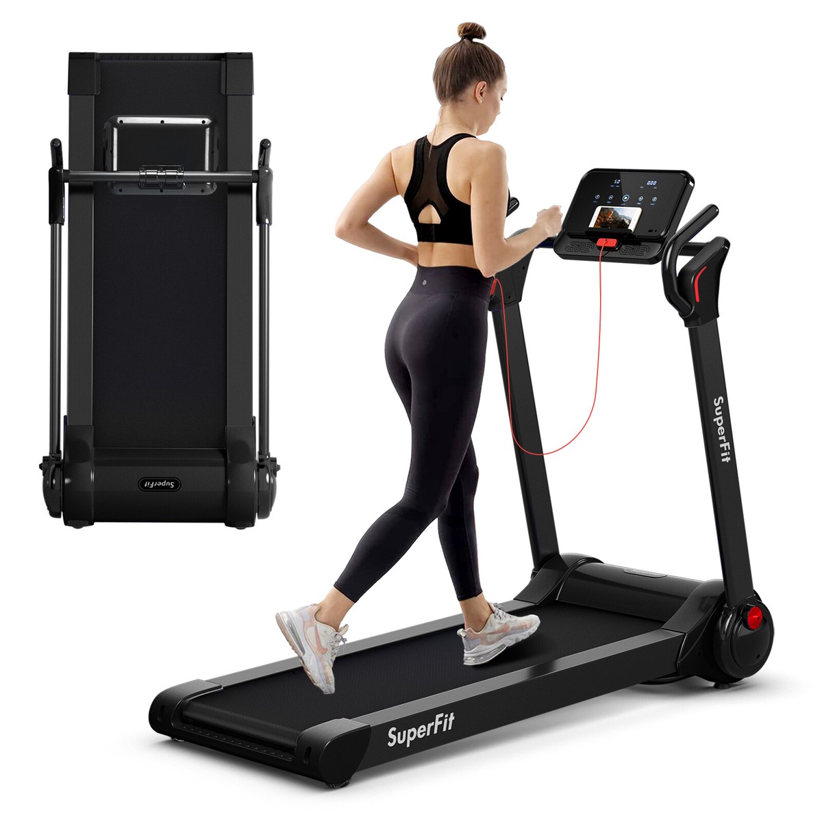 Costway Folding Electric Treadmill Running Machine APP