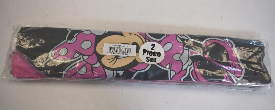 Juego de 2 piezas paraguas para niños Disney Minnie Mouse con poncho de lluvia a juego rosa negro Foto 3 de 4
