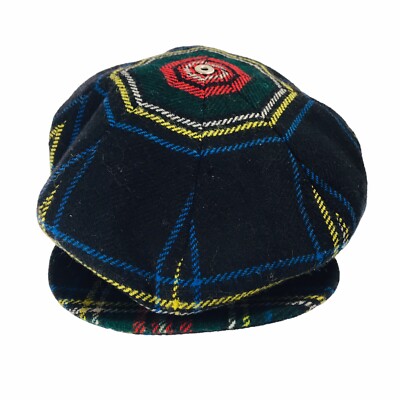 Scotland Tom Morris Blackwatch Acrylic & Wool Cabbie Golf Hat Plaid Sz 7.5'' U.K.