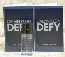 DEFY CALVIN KLEIN EAU DE PARFUM 2X SAMPLE 0.04 FL. OZ 1.2 ML SPRAY