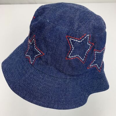 Arlin Vintage/retro style Blue Denim Hat with Pink Flower Accent 80s/90s VINTAGE Arlin Denim Princess Embroidered Blue | Mercari main image 4