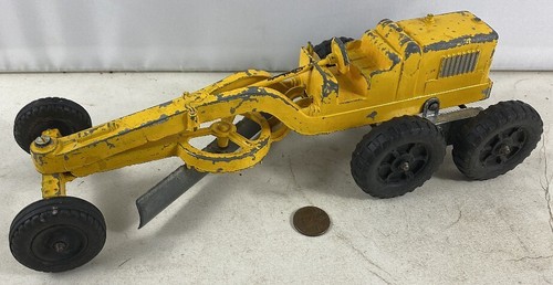 Vintage 1950's Hubley Kiddie Toy Yellow Road Grader - Picture 2 of 5