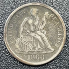 1868-s Seated Liberty Dime 10c VF Very Fine Better Date