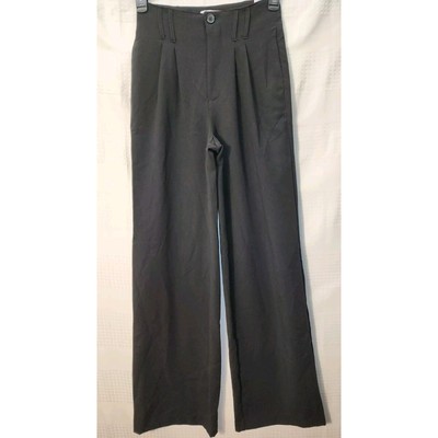 juniors high waisted dress pants Jazzar Pocket Detail Pleated Pant White