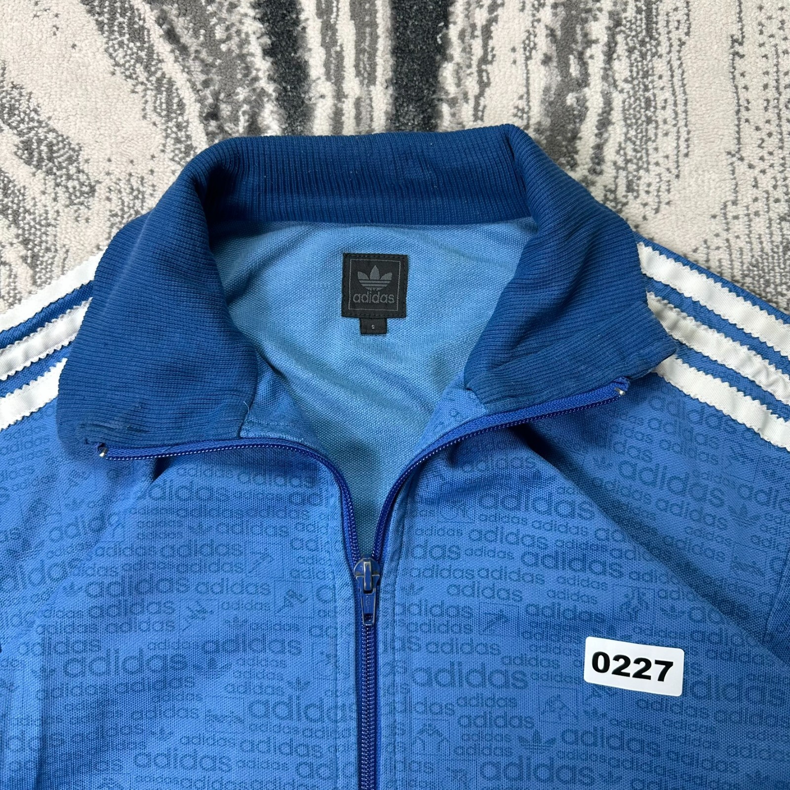 VTG Adidas Originals 2000s Blue Olympics Pictograms 76 Erco Small Track Jacket image 2