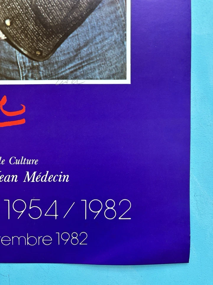 César Baldaccini (1921-1998) Rare Affiche Originale Signée Stylo de 1983 - Photo 4/4
