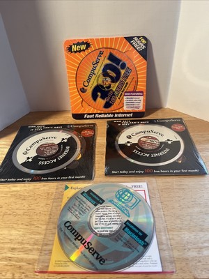 Vintage 90s Compuserve Software CD Lot Of 4 Brand New NOS