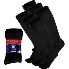6 Pairs Diabetic Over The Calf Mid-Calf Cotton Socks