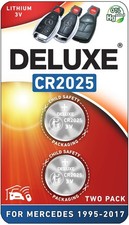Key Fob Replacement Batteries for Mercedes-Benz CR2025, Pack of 2  Fits C-Cl...