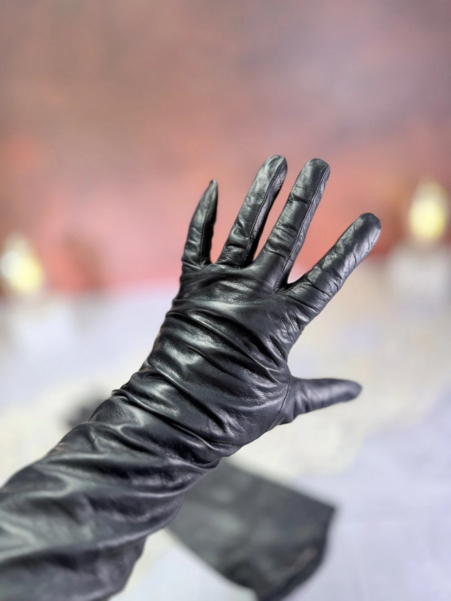 Black Leather Vintage Gloves for sale | eBay