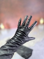 Vintage Caresskin by Superb Black Leather Gloves Size 7 Very Soft