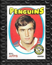 BEAUTIFUL-HIGH GRADE ROOKIE RC! 1971-72 Topps # 77 Syl Apps PITTSBURGH PENGUINS