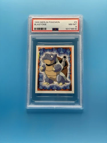 1999 MERLIN POKEMON #9 BLASTOISE PSA 8