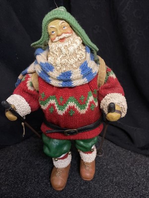 Vintage Possible Dreams Clothtique Skiing Santa 1989 Christmas Decor NOS