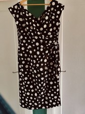 Stunning Black With White Spots Bombshell London Wrap Dress