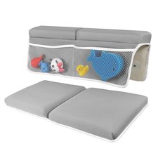 LILEKA Baby Bath Kneeler and Elbow Rest Pad Set - Non-Slip Quick Large, Gray