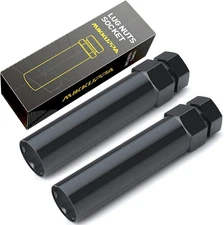 MIKKUPPA 2pcs 6 Point Spline Lug Nuts Socket Key Tool - for 6 Spline, Black 